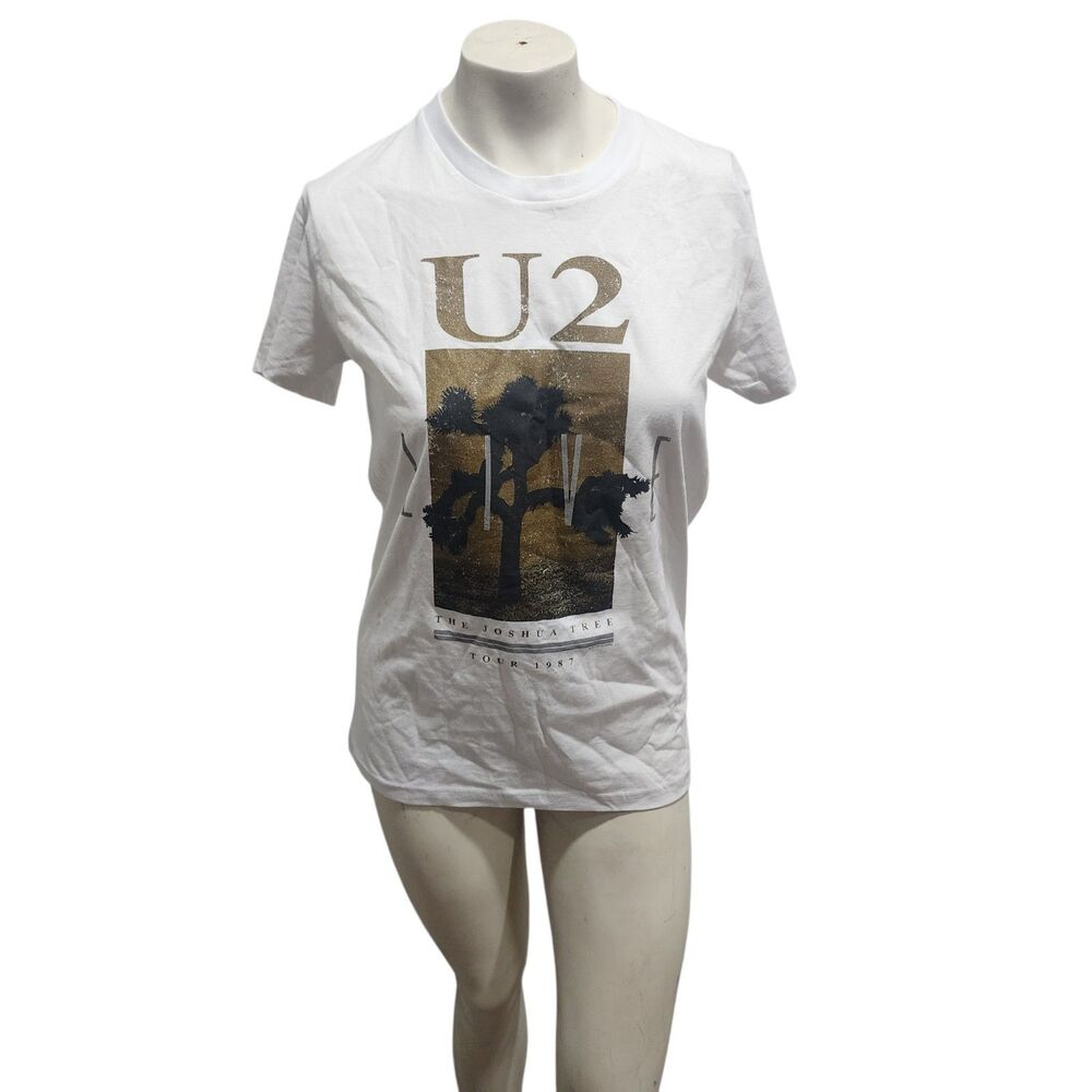 U2 The‎ Joshua Tree Tour 1987 T Shirt White Graphic Tee XL American Apparel